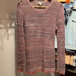 Joie Pink and Gray Knit Sweater